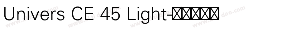 Univers CE 45 Light字体转换